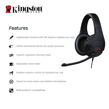 Kingston HyperX Cloud Stinger Auriculares Căști Steelseries Gaming Headset cu Microfon Microfon Pentru PC PS4 Xbox Mobil