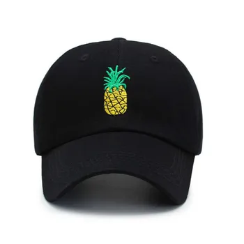 Brodate Ananas Șapcă De Baseball Hip Hop Fructe De Bumbac Tata Pălărie Pentru Bărbați Reglabil De Sex Masculin Snapback Hat Vara Femei Capac De Sport