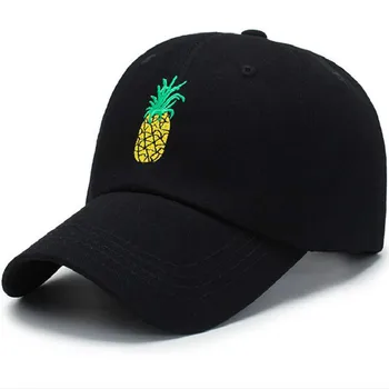 Brodate Ananas Șapcă De Baseball Hip Hop Fructe De Bumbac Tata Pălărie Pentru Bărbați Reglabil De Sex Masculin Snapback Hat Vara Femei Capac De Sport