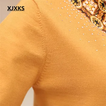 XJXKS Noi 2020 moda toamna și iarna cald tricotate pulover cu mâneci lungi fabrica-directe-îmbrăcăminte femei pulover de Crăciun