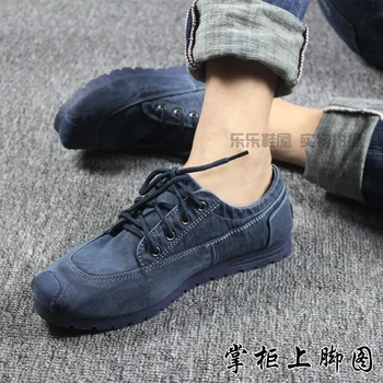 Vechi Beijing Pânză Pantofi pentru Bărbați Pantofi de Primăvară de Toamnă Nou Stil Bărbați Apartamente Adidasi Casual Respirabil Fund Moale anti-Alunecare Pe Pantofi de sex Masculin