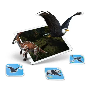 Telefon de Scanare Copii de Învățământ AR Jucărie 4D de Animale Vii de Învățare Carte de interacțiune Jocuri de realitate virtuala Cu Multi Language