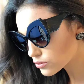 Femei negru de ochi de pisica ochelari de soare 2020 noua moda Retro DANTELĂ Cadru Doamnelor de Brand Designer de ochelari de soare pentru femei supradimensionat nuante
