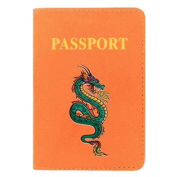 Moda Dragon Design de Imprimare Femei Bărbați Pașaport Cover din Piele de Călătorie de IDENTITATE al Titularului Cardului de Credit Buzunar Portofelul Saci