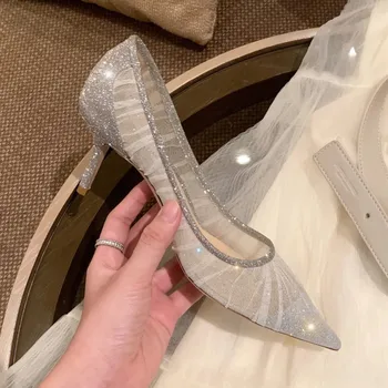 Giyu nou stil pentru femei pantofi stil nou singur pantof versatil merge cu munca femei pantofi ascuțite de agrement petrecere cu toc tifon com