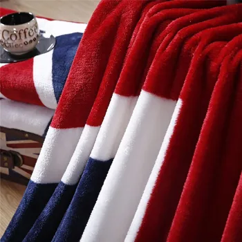 British American Flag Pături Canapea Coperta Moale Fleece Subtire Carouri de Imprimare Aer Canapea Arunca Pătură 150x200cm
