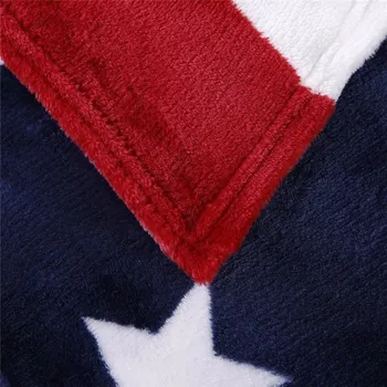 British American Flag Pături Canapea Coperta Moale Fleece Subtire Carouri de Imprimare Aer Canapea Arunca Pătură 150x200cm