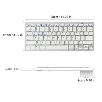 Fără fir Bluetooth Tastatura Tăcut Slim rusă Limba Minor 78 Chei Computer Portabil Tastatura Pentru Xiaomi Smartphone, PC, Laptop