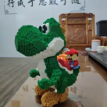 HC 9020 Super Mario Yoshi Green Dragon 3D Model 2276pcs DIY Mini Diamond Constructii Blocuri Mici de Cărămidă de Asamblare Jucărie fără Cutie