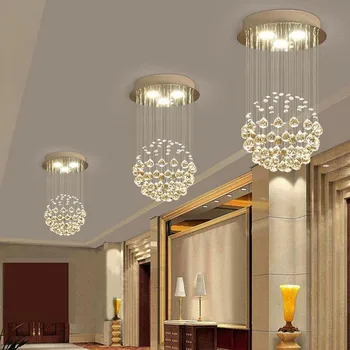 Manggic Moderne K9 LED-uri de Mare SphericLiving Cameră Candelabre de Cristal Rotund corp de iluminat Lampa de Interior Camera de Hotel, Sala de Camera