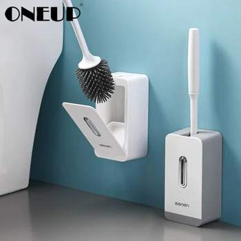 ONEUP TPR Silicon Perie de Toaletă Mâner Lung Toaletă Perie Curata Cu Suport Pentru Baie Ustensile de uz Casnic de Curățare Spălare Perii