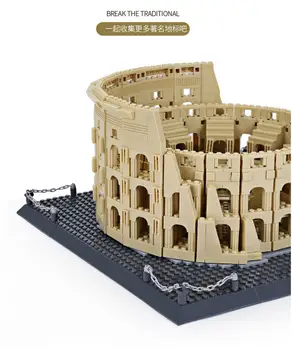 Wange 5225 Arhitectura Orașului Roma, Italia Colosseum Blocuri Seturi De Cărămizi Clasic Orizont Oraș Model Pentru Copii Jucarii Pentru Copii