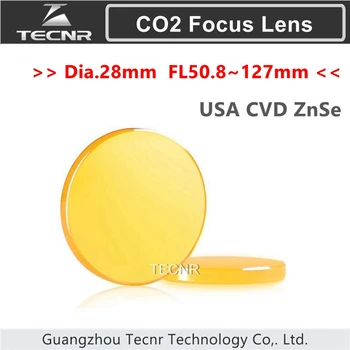 Statele UNITE ale americii CVD ZnSe cu Laser Co2 Focus Obiectiv cu diametrul de 28mm FL 50.8 65.5 76.2 101.6 127mm pentru emisiile de CO2 pentru Gravare cu Laser Masina de debitat