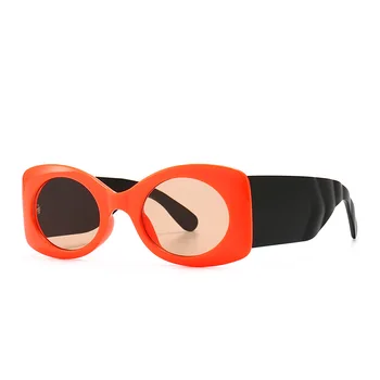2021 Vintage Retro Rotund ochelari de Soare Femei Barbati Brand de Lux Ochelari de Soare Moda Picioarele Larg Cadru Ochelari sex Feminin UV400