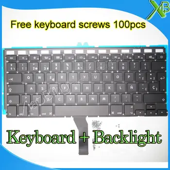 De Brand Nou SP Spanish keyboard+Iluminare Backlit+100buc suruburi tastatura Pentru MacBook Air 13.3