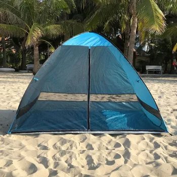 Anti-Mosquito Beach Umbra Cort Cu Tifon Protectie UV Automat de Camping în aer liber Portabil Plaja Cort Cu Ochiuri Cortina