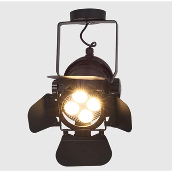 Retro industrial pictat urmări plafon lampă E27 Plafonnier LED lampă de plafon pentru camera de zi, dormitor, hotel bar, sala de expozitie