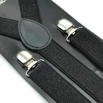 Moda 1 inch Femei Barbati Unisex Clip-on Bretele Elastic Slim Suspensor 17 Culori Sclipici Clasic Y-spate Bretele Bretele Curea