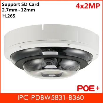 Dahua Camera Panoramică 4x2MP PoE+ IR Dome Camera IP de Rețea Multi-Senzor 2.7 mm-12mm obiectiv Motorizat Suport SD Card si IR 30m