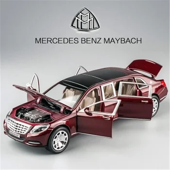 1/24 Maybach S600 Metal Model De Masina Turnat Sub Presiune Din Aliaj De Simulare Mare De Modele De Autoturisme 6 Uși Pot Fi Deschise Inerție Jucarii Pentru Copii Difts