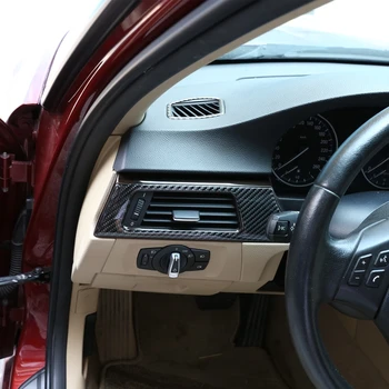 Masina Faruri Comutator Buton Cadru Autocolant Decorativ Ornamental Pentru BMW E90 E92 05-12 M3 07-13 Fibra de Carbon Styling Interior Decalcomanii