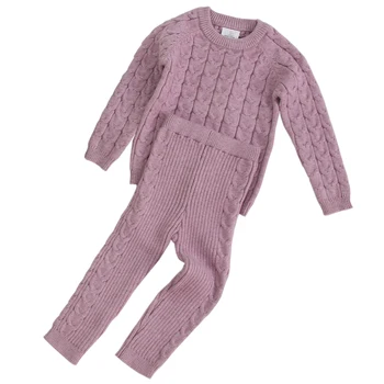Îmbrăcăminte pentru copii Set de Tricotat Pulover Fete pentru Copii Haine Copilul Băieți Haine Pulover și Pantaloni Set pentru Copil, Copii, Haine de tip Boutique