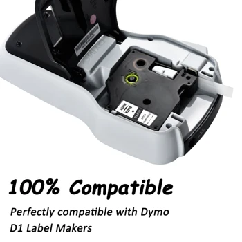 CIDY 1buc 53713 53718 53710 Compatibil 24MM negru pe alb Dymo D1 Eticheta Panglici pentru Dymo Label Manager LM160 LM280 210 Dymo PNP