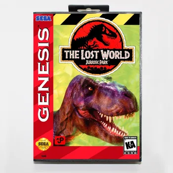 The Lost World Jurassic Park Joc Cartuș de 16 biți MD Carte de Joc Cu Cutie de vânzare cu Amănuntul Pentru Sega Mega Drive Pentru Genesis