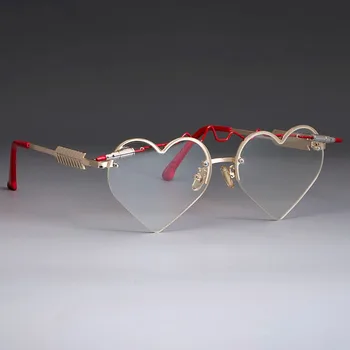 47894 Forma de Inima ochelari de Soare Femei Gotic Nuante Drăguț UV400 Ochelari de Epocă