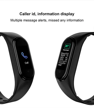 Temperatura M4pro Culoare Ecran Smartwatch 2020 Tensiunii Arteriale Rata de Inima de Monitorizare a Sănătății Bratara Sport Smart band 4 Ceas se potrivesc