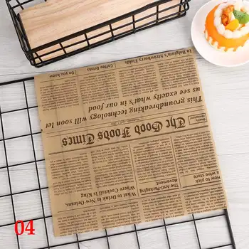 50PCS/Cutie Hârtie de Ceară rezistent la apa Food Grease-proof Ambalaje de Pâine Ulei-hârtie de Copt Înveliș de Ambalare Paine Sandwich Hârtie de Ambalaj