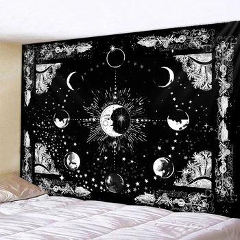 Sun Moon Mandala tapiserie Indian vrăjitorie tapiserie Boem decorative hippie, living decor acasă saltea