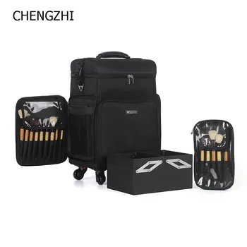 CHENGZHI Profesionale multi-funcțional de mare capacitate femei machiaj cosmetice caz de bagaje rulare frumusete tatuaj valiză pe roți