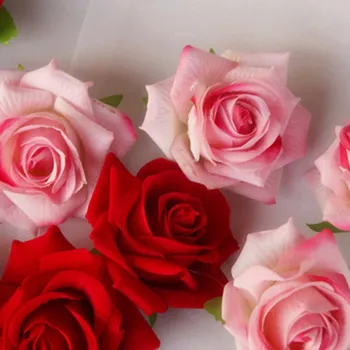 10BUC,10 CM Cap Rosu/Roz de Mătase Artificială Fals Trandafiri Capete,Decoratiuni de Nunta,DIY Buchet Accesorii,Brosa,Valentine Rosas