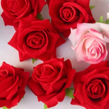 10BUC,10 CM Cap Rosu/Roz de Mătase Artificială Fals Trandafiri Capete,Decoratiuni de Nunta,DIY Buchet Accesorii,Brosa,Valentine Rosas