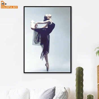 COLORFULBOY Fata Dansatoare Aripa Modernă Postere Si Printuri de Arta de Perete Panza Pictura Poze de Perete Pentru Camera de zi de Decorare