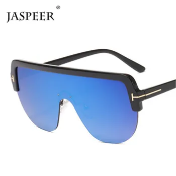 JASPEER Steampunk Supradimensionat ochelari de Soare Barbati Femei Una Bucata Ochelari Brand de ochelari de Soare de Designer de Moda de Epocă Ochelari de UV400