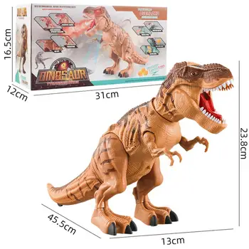 Electrice De Mers Pe Jos Dinozaur Jucărie Flame Spray Tyrannosaurus Rex Cu Sunet Hohotitor Proiectarea Dragon Model Cadou Jucarii Pentru Copii
