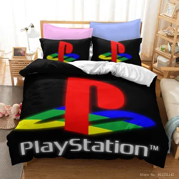 3D Playstation Symprint Set de lenjerie de Pat Capac Plapuma fata de Perna Copii Decorare Dormitor Plapuma Quilt Capac Home Textile