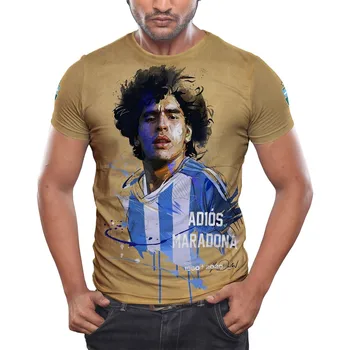 3d Print T Shirt Argentina Star de Fotbal Diego Armando Maradona Harajuku Îmbrăcăminte de Brand Cool Gotic Femei/barbati Bluza Tricou