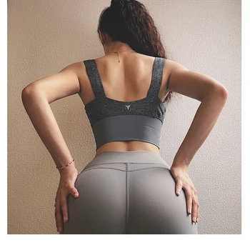 Mare sprijin sutien de Sport femei la șocuri Rulează Lenjeria Qast uscare Antrenament sală de Gimnastică Sexy Yoga top bras