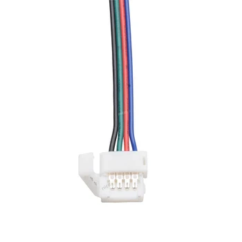 5pair/lot 4 Pin Benzi cu LED-uri Sârmă Conector de sex Masculin la Feminin Cablu de 10mm 5050 Non-rezistent la apa Banda LED RGB Lumina de la Putere