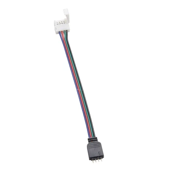 5pair/lot 4 Pin Benzi cu LED-uri Sârmă Conector de sex Masculin la Feminin Cablu de 10mm 5050 Non-rezistent la apa Banda LED RGB Lumina de la Putere