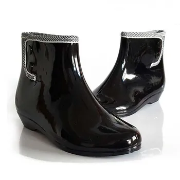 2016 Moda Elastic Solid Femei Ploaie Cizme Impermeabile Femei Cizme De Cauciuc De Jad Se Întindă Pantofi P95