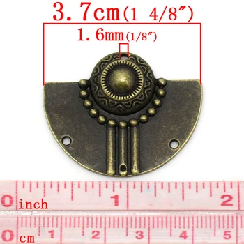 Doreen Cutie Frumoasă Conectori Constatările Bronz Antic 3 Găuri Model Sculptat 3.7x3cm,10buc (B25653)