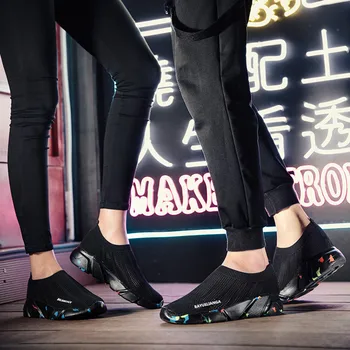 Pantofi de tenis Moda Barbati Pantofi Casual cu mașina Adidas om Respirabil adidași Femei Șosete Pantofi în aer liber Plat Moale Haimana