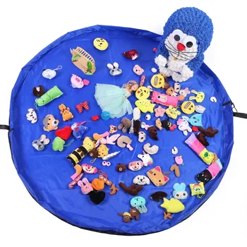 Tapete Infantil Nou Portabil de Jucarie pentru Copii Sac de Depozitare și Covoraș de Joacă Jucării de Organizator Cordon Husă de Moda de Depozitare Practice