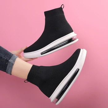 2021 Toamna Noi Femeile Vulcanizat Pantofi Pernă De Aer De Tricotat Cald Antiderapante Pantofi De Moda De Sex Feminin Gros Confortabil Pantofi Casual