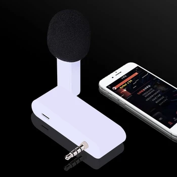 Telefon mobil Difuzat Live Microfon cu Casti Jack Omnidirectional cu Condensator Microfon pentru Smartphone Înregistrare Video