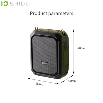 SHIDU 18W Portabile fără Fir Bluetooth Difuzor rezistent la apa Vocea Amplificator UHF Cu Microfon Pentru Profesor de Sprijin TF, AUX USB Disk